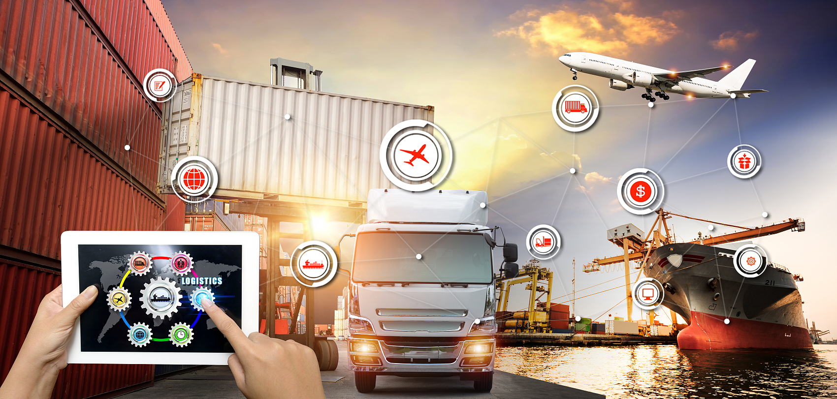 Comparison table showing air freight vs sea freight transit times